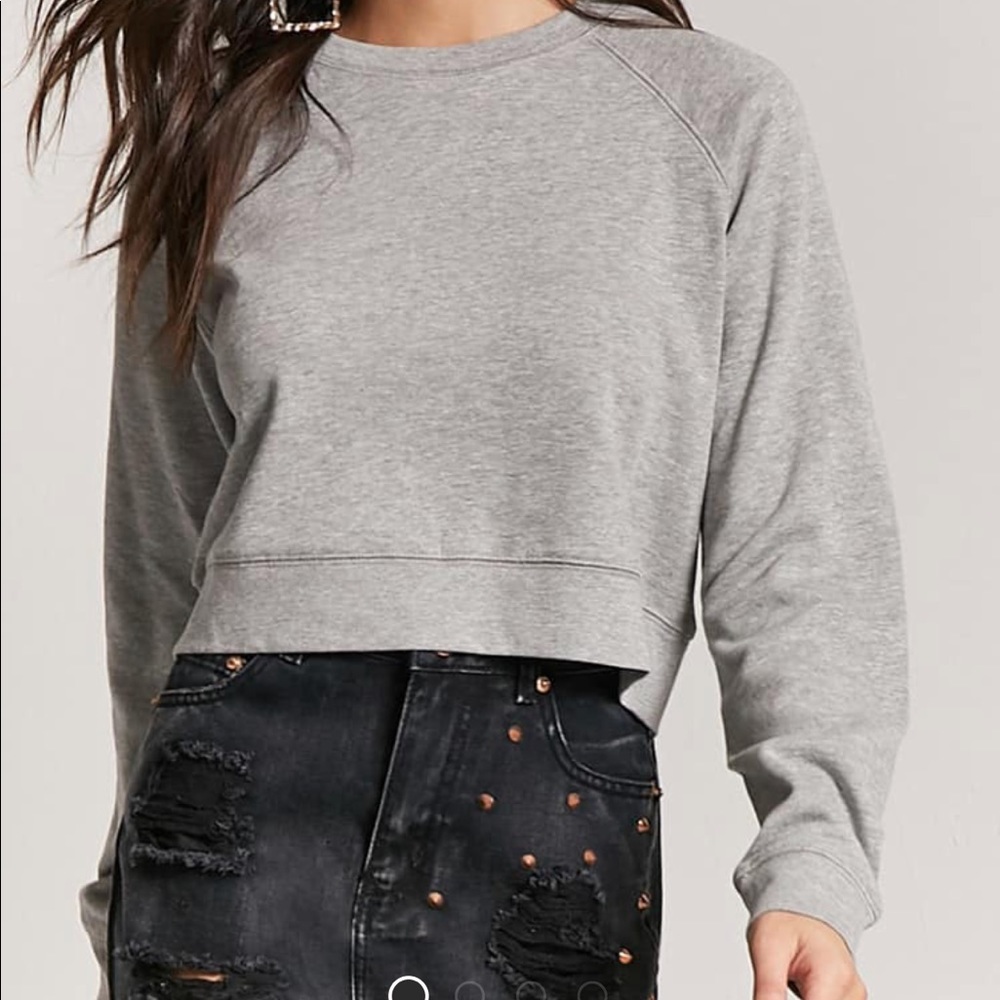 Sweatshirt Cropped Grey from Forever 21